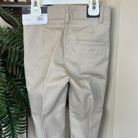 Brand New Nautica Boys School Uniform Khaki Pants Flat Front Adjustable Waist - Picture 14 of 16